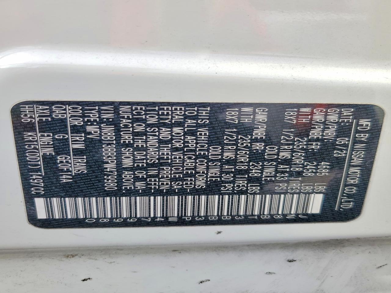2023 NISSAN ROGUE SV photo 25