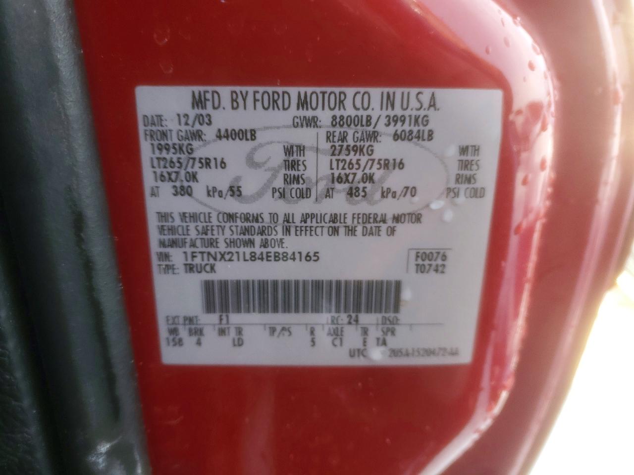 2004 FORD F250 SUPER DUTY photo 23