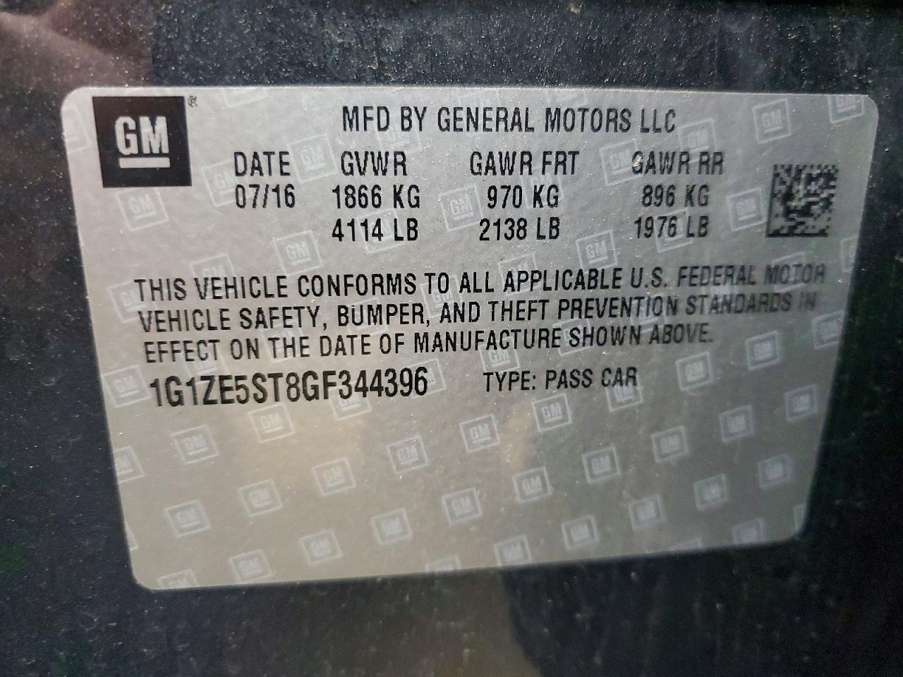 2016 CHEVROLET MALIBU LT photo 23