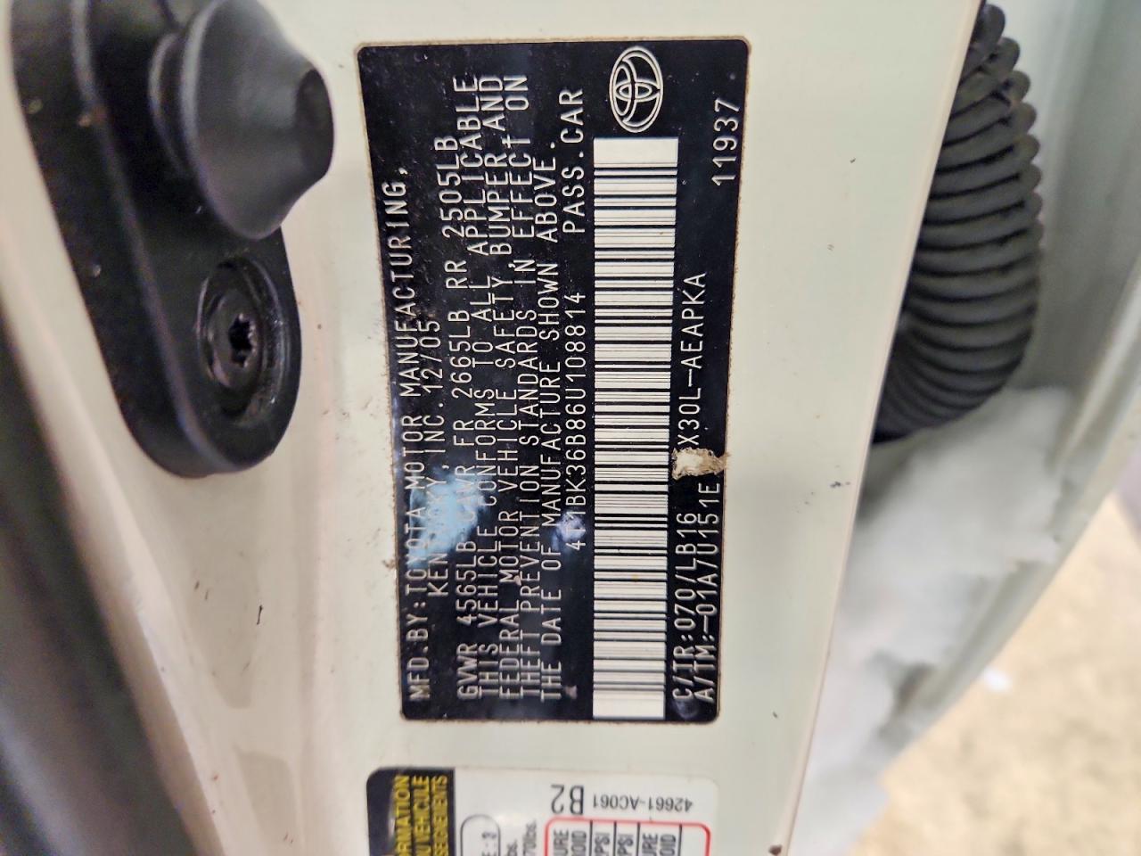 2006 TOYOTA AVALON XL photo 34