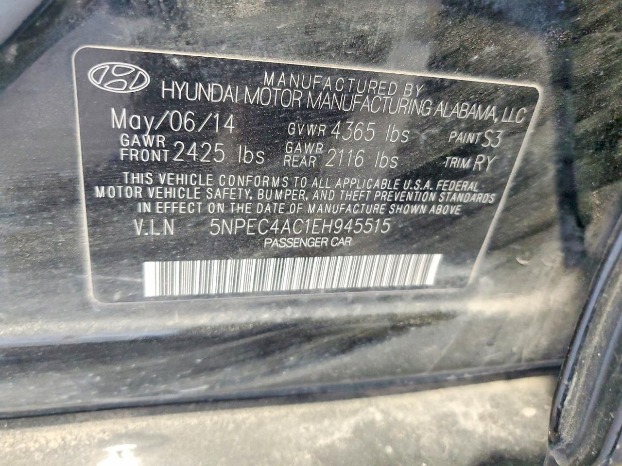 2014 HYUNDAI SONATA SE photo 12