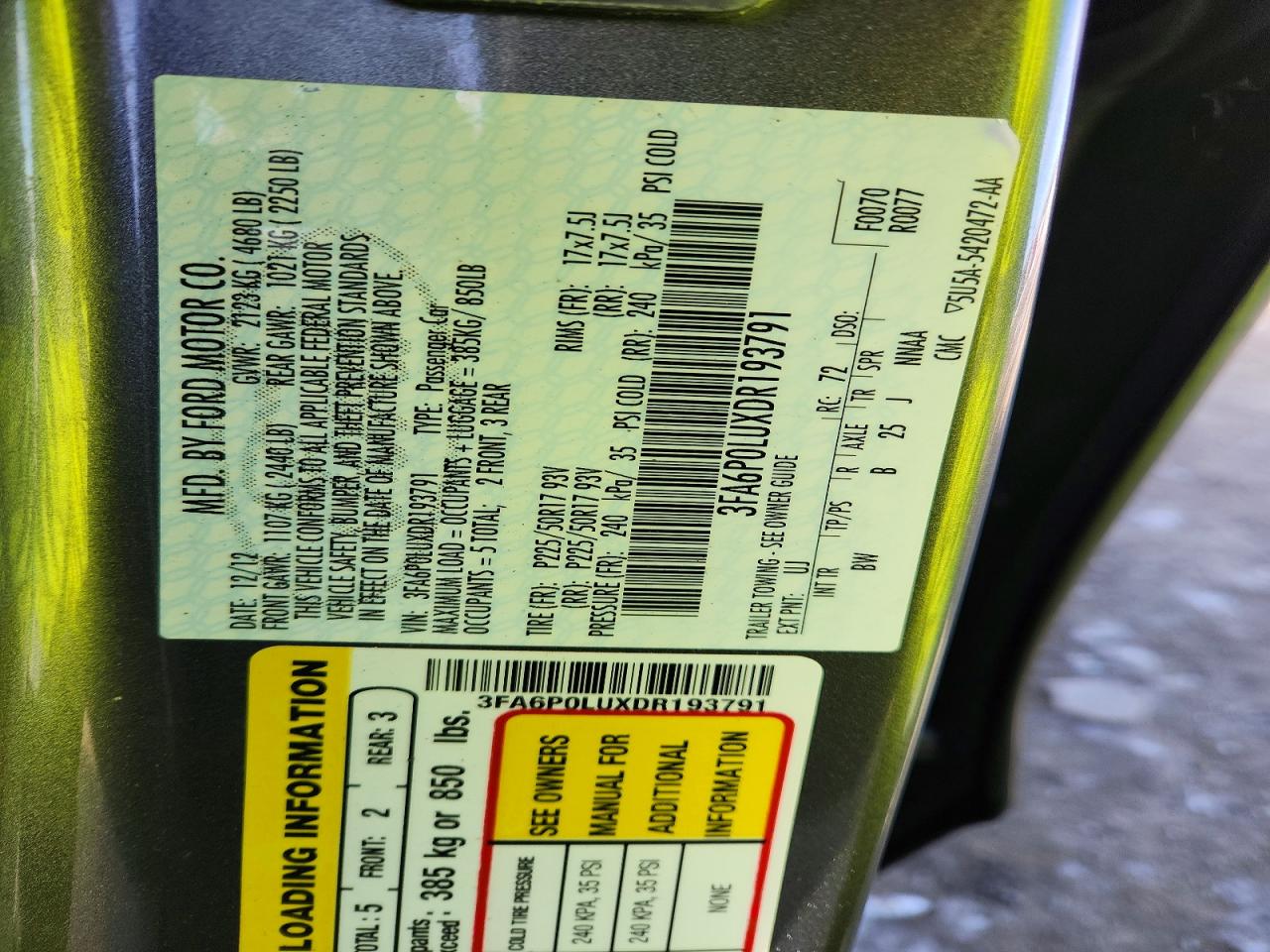 2013 FORD FUSION SE HYBRID photo 12