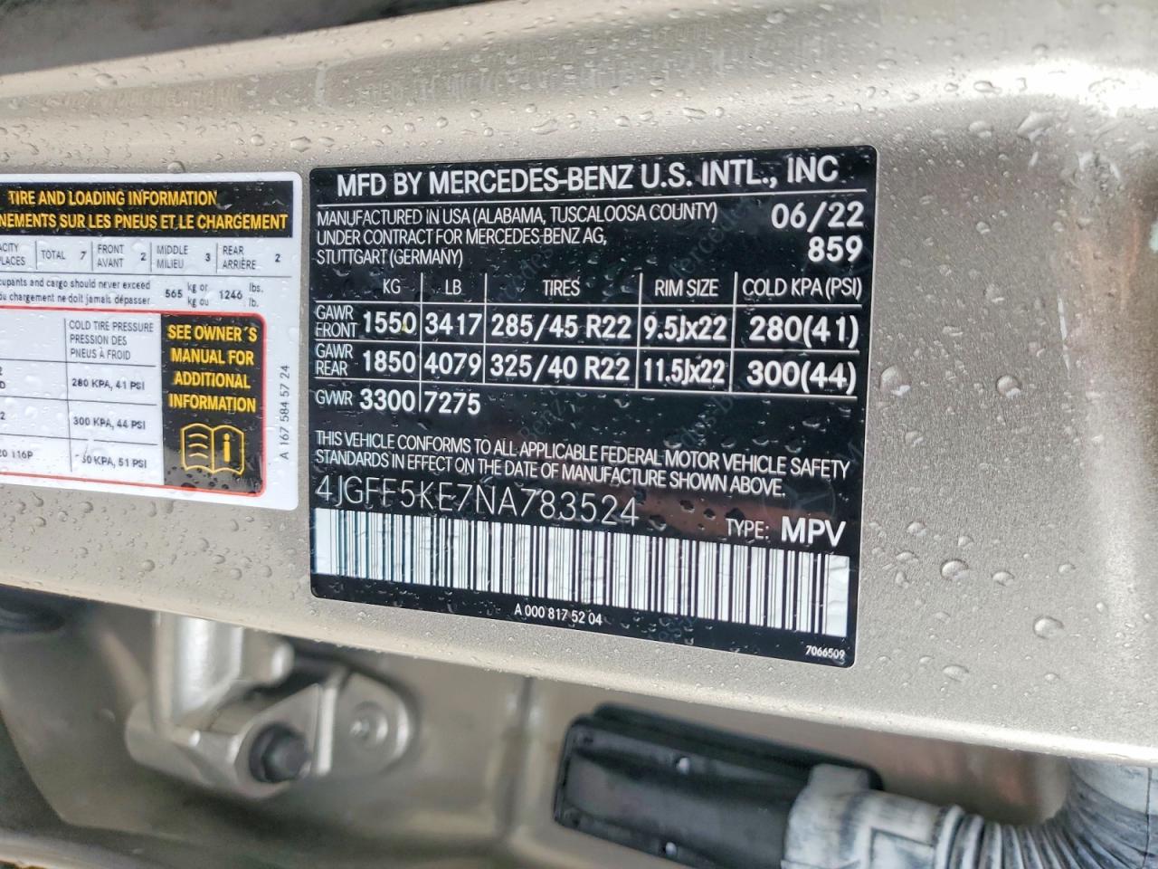 2022 MERCEDES-BENZ GLS 450 4MATIC photo 25