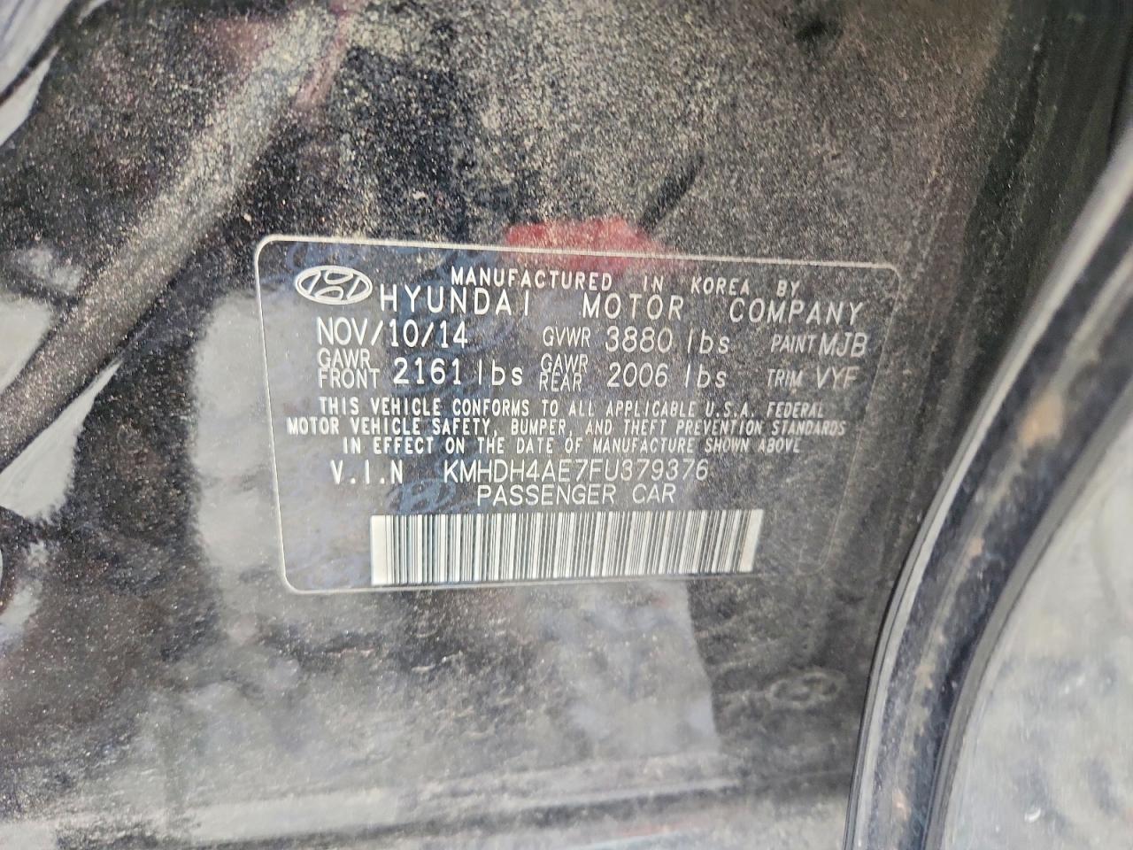 2015 HYUNDAI ELANTRA SE photo 23