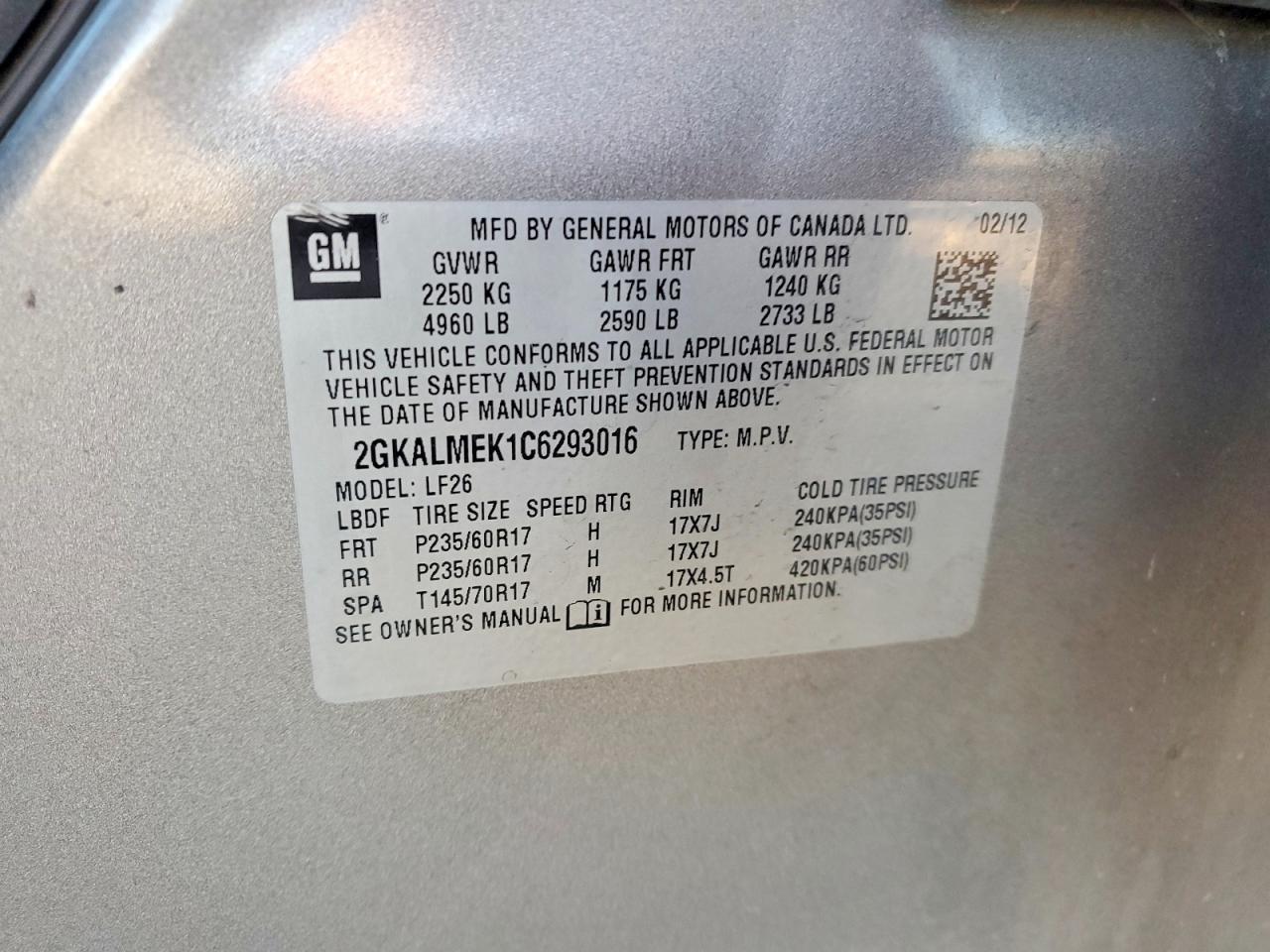 2012 GMC TERRAIN SLE photo 25