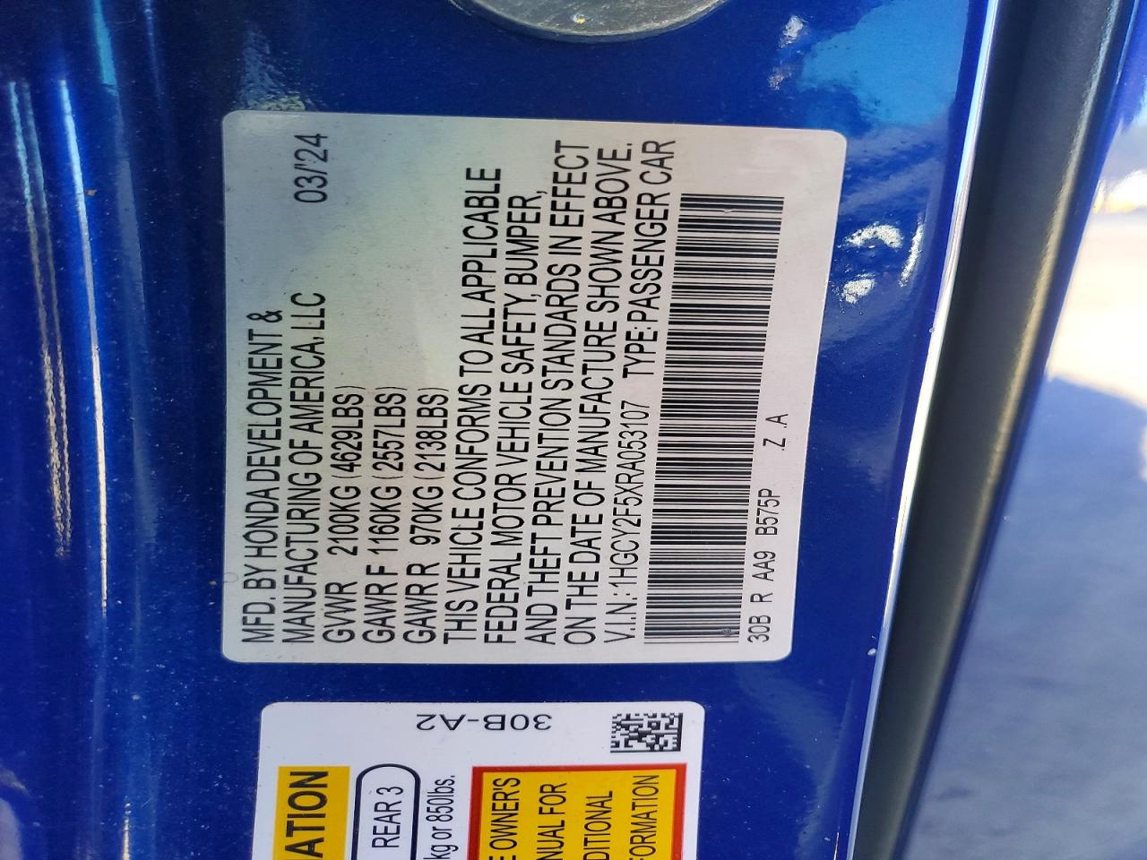 2024 HONDA ACCORD HYBRID SPORT photo 34
