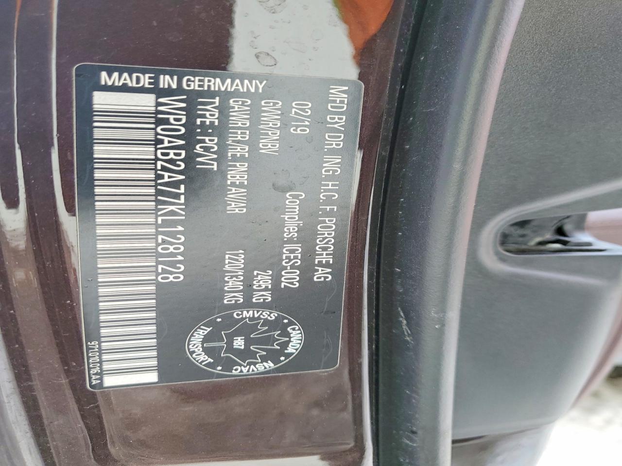 2019 PORSCHE PANAMERA 4S photo 12