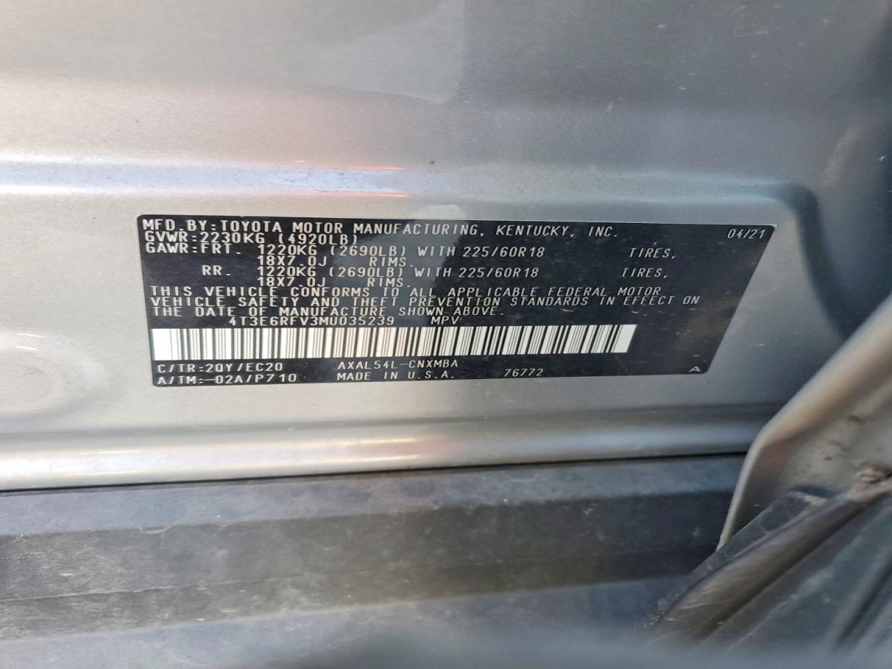 2021 TOYOTA RAV4 XSE photo 10