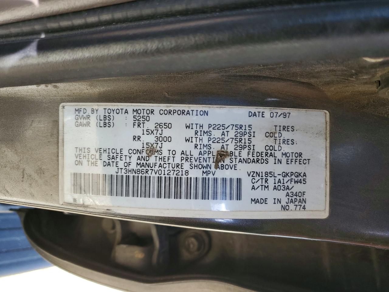 1997 TOYOTA 4RUNNER SR5 photo 27