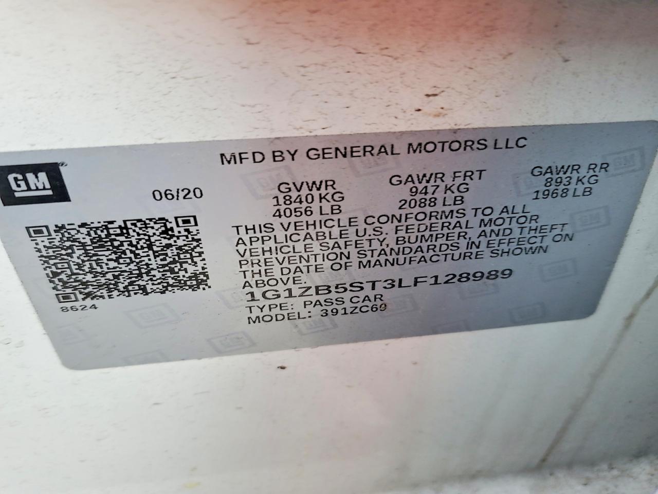 2020 CHEVROLET MALIBU LS photo 12