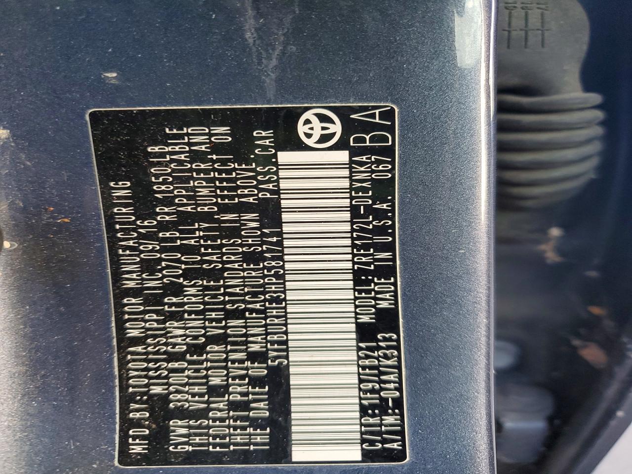 2017 TOYOTA COROLLA L photo 23