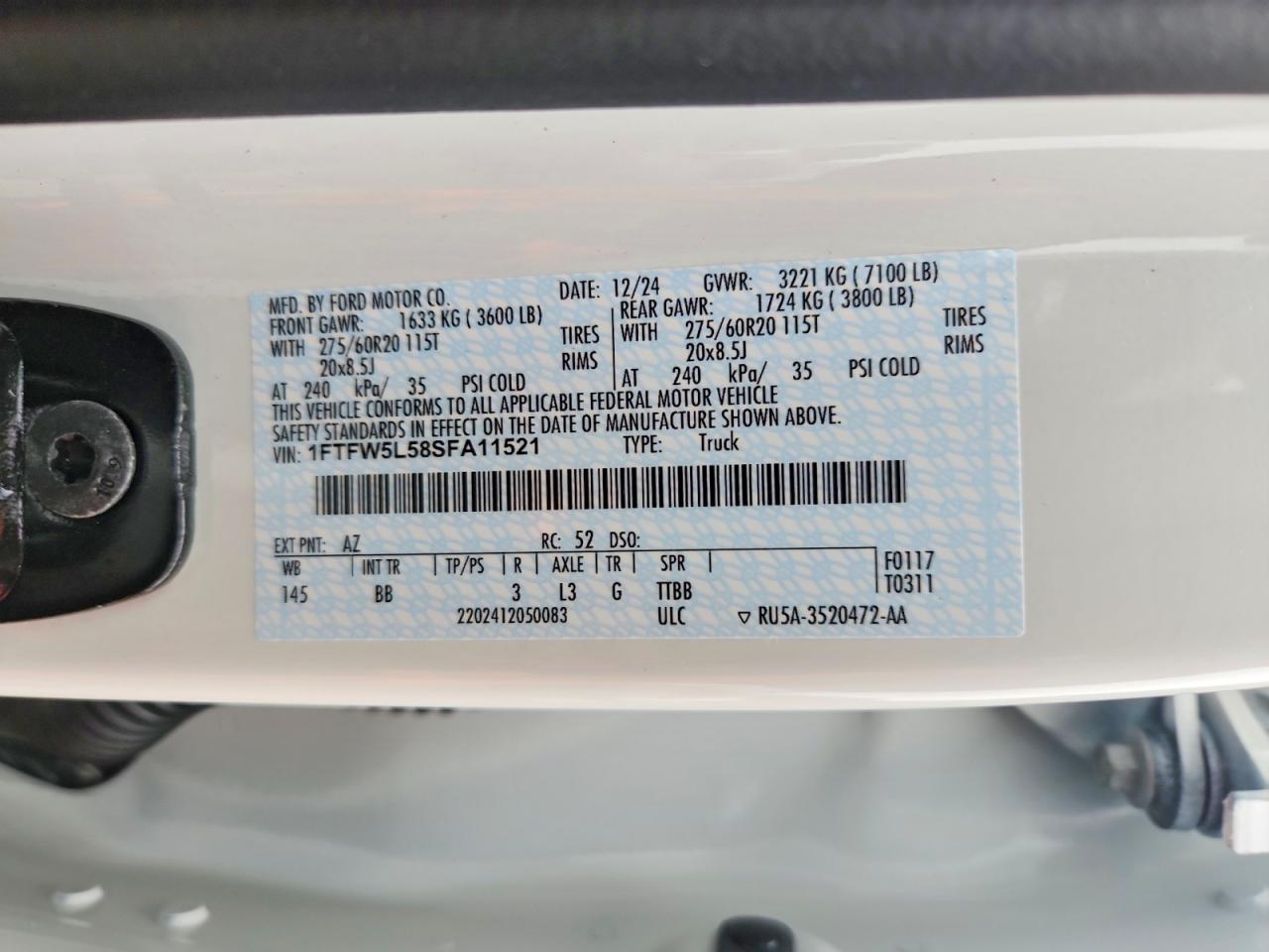 2025 FORD F150 LARIAT photo 25