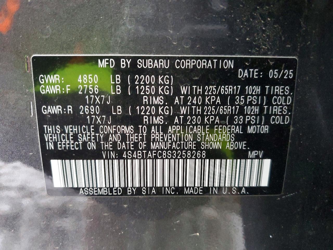 2025 SUBARU OUTBACK PREMIUM photo 14