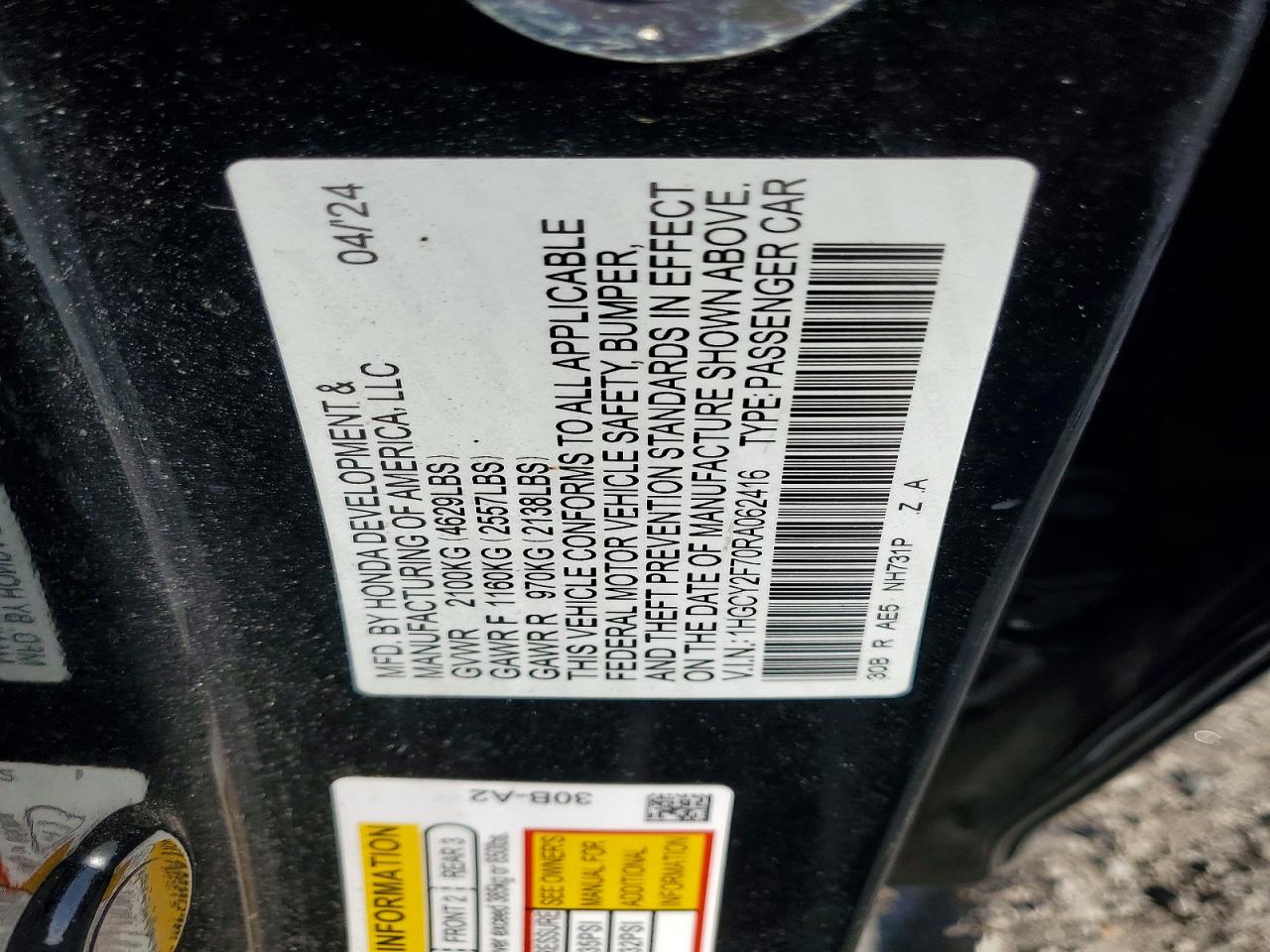 2024 HONDA ACCORD HYBRID SPORT-L photo 12