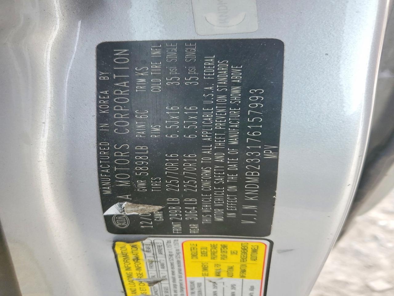 2007 KIA SEDONA BASE photo 25