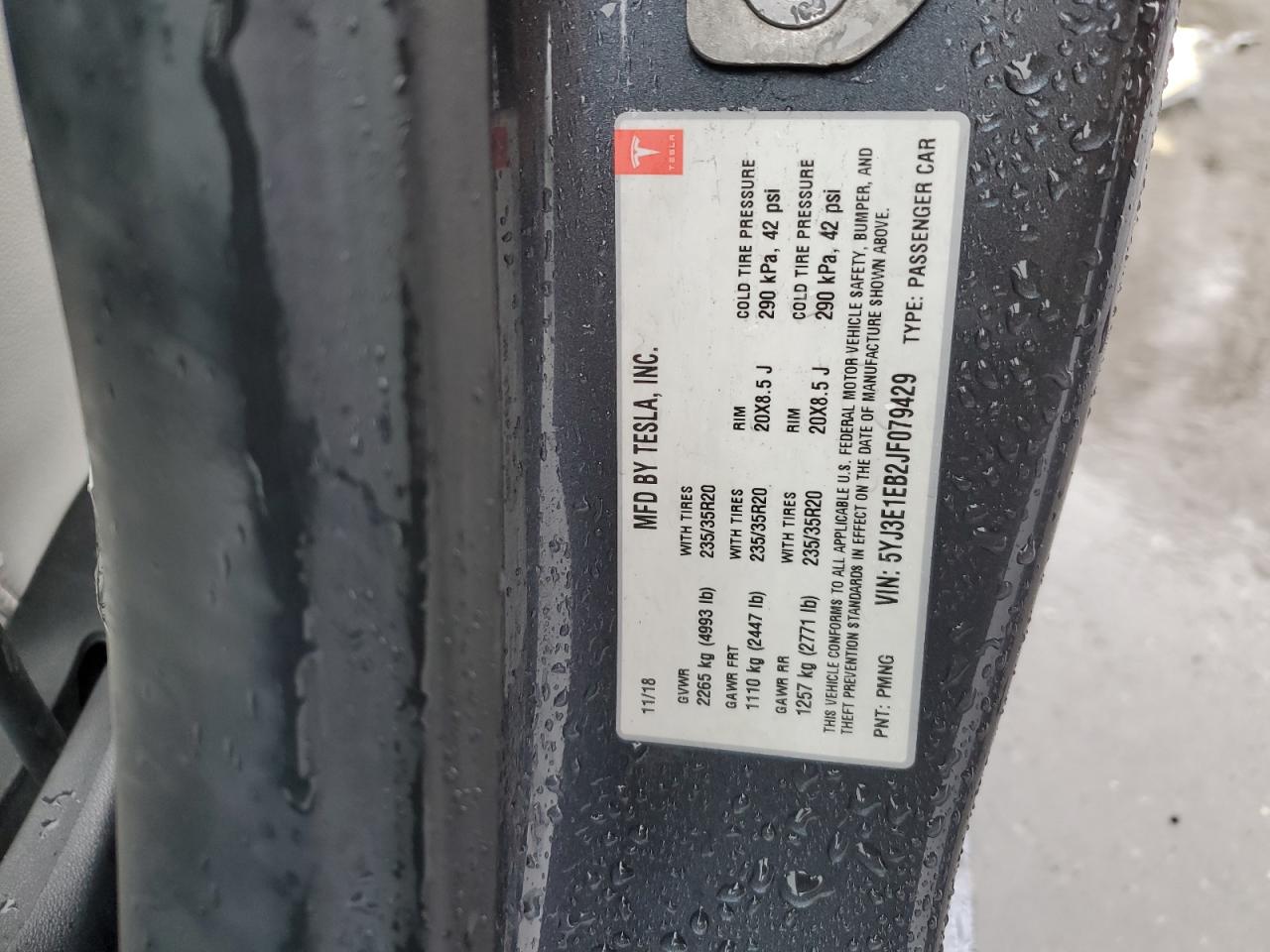 2018 TESLA MODEL 3 photo 25