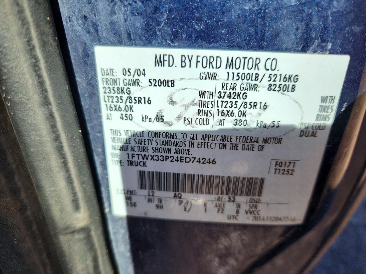 2004 FORD F350 SUPER DUTY FLATBED TRUCK photo 12