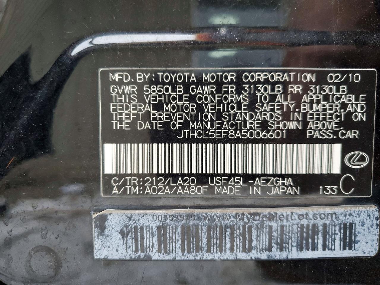 2010 LEXUS LS 460 photo 37