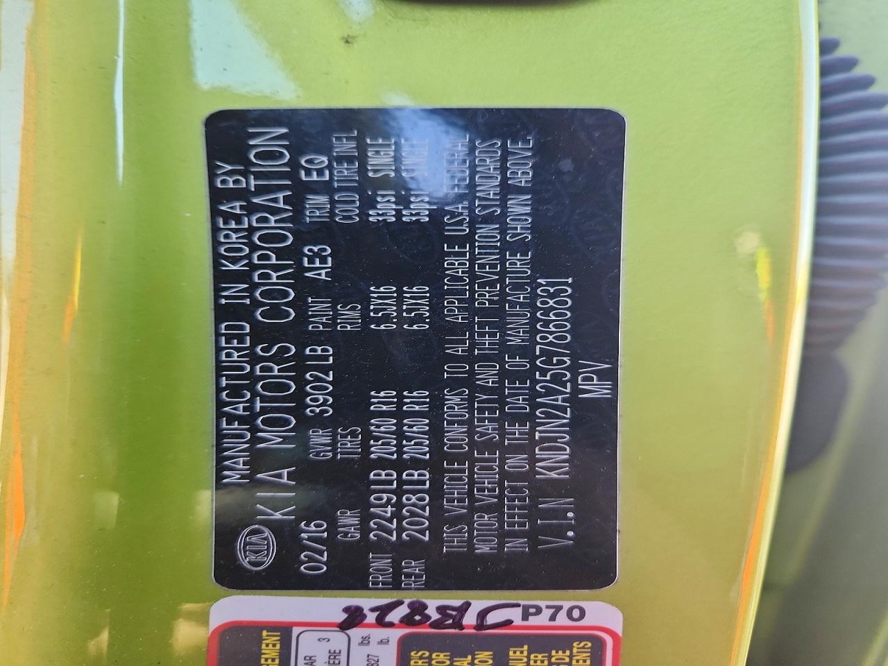 2016 KIA SOUL photo 34