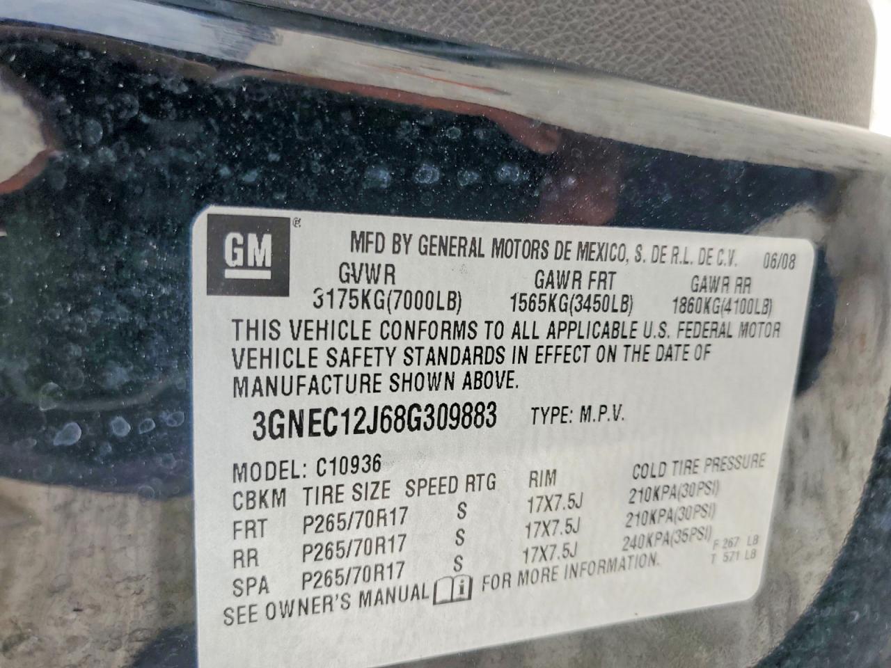 2008 CHEVROLET AVALANCHE C1500 photo 12