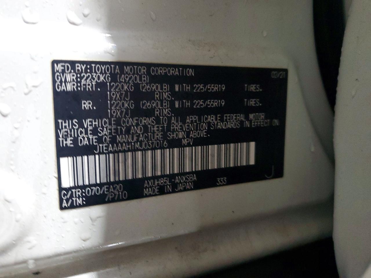 2021 TOYOTA VENZA LIMITED photo 37