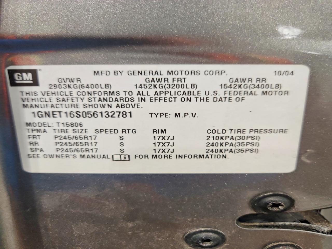 2005 CHEVROLET TRAILBLAZER EXT LS photo 25