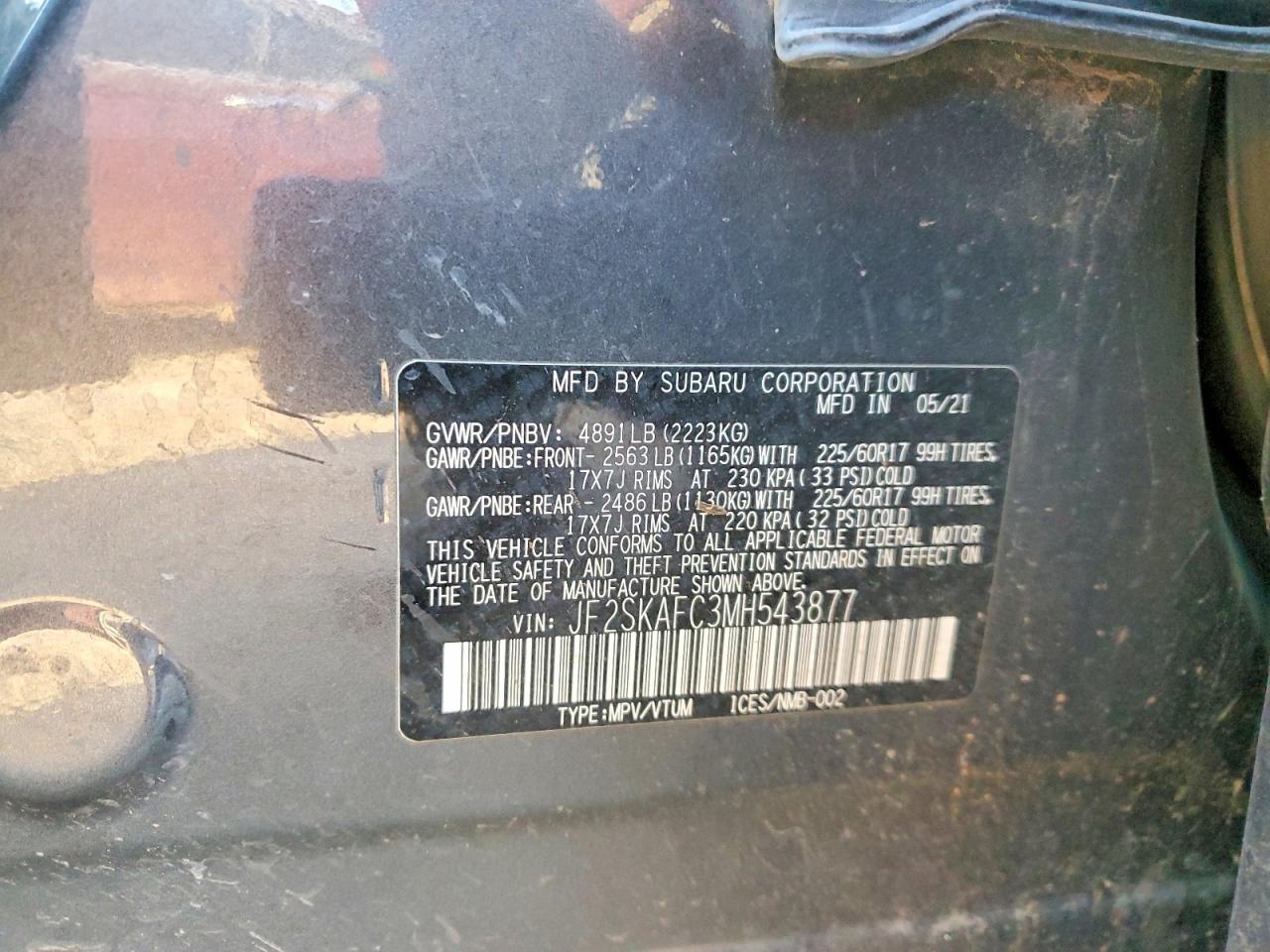 2021 SUBARU FORESTER PREMIUM photo 13