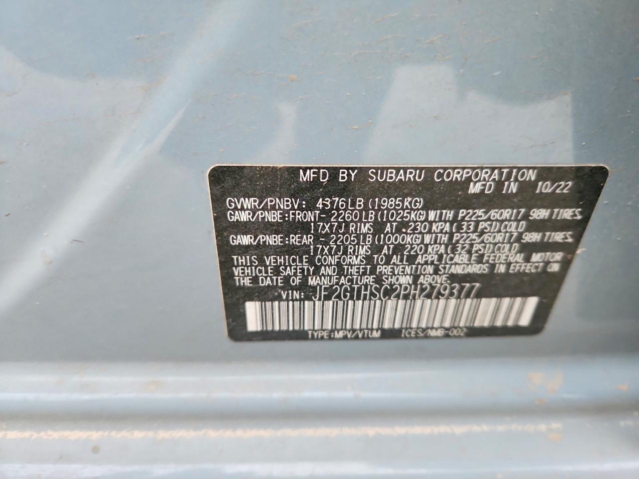 2023 SUBARU CROSSTREK SPORT photo 34