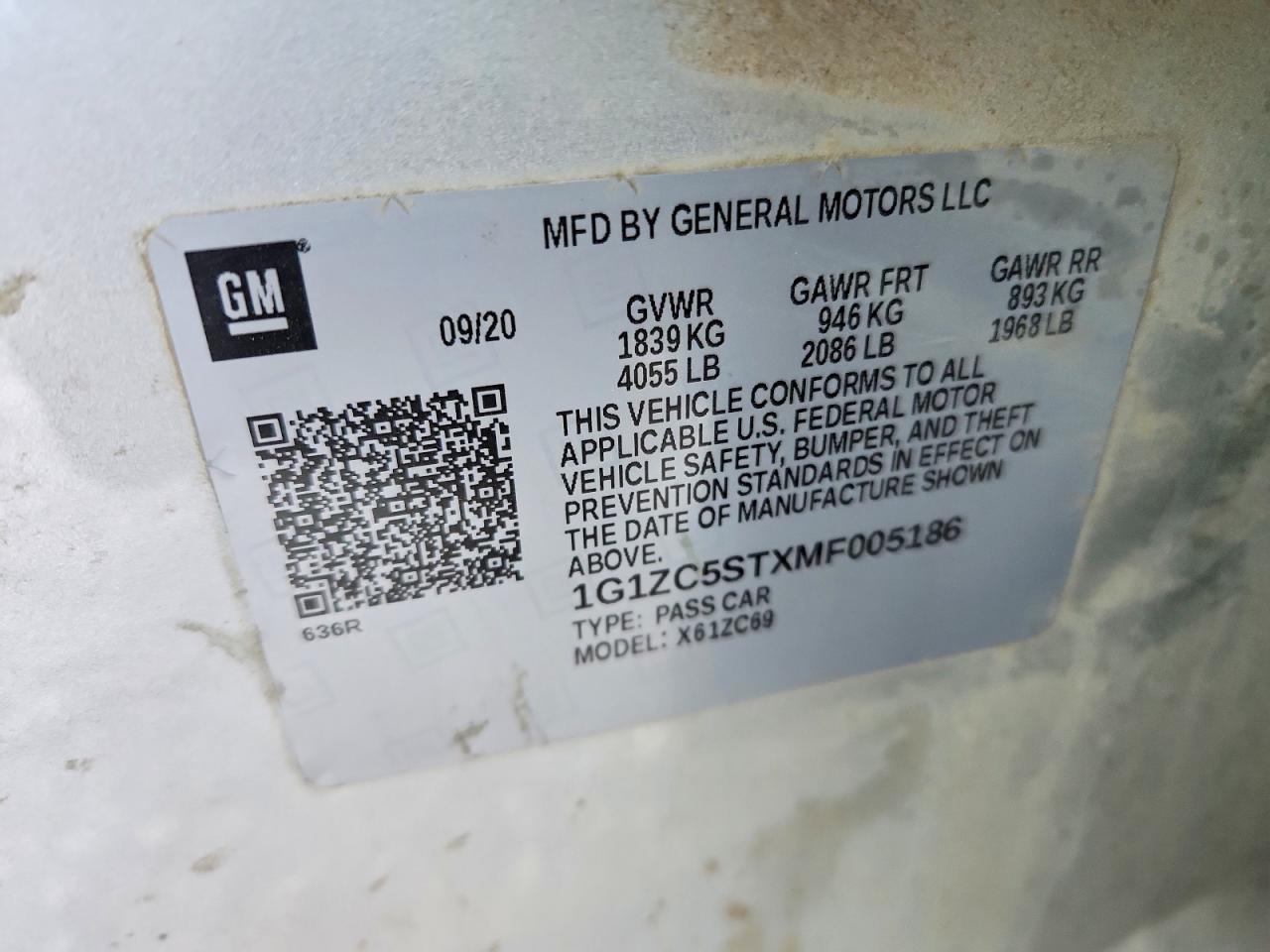 2021 CHEVROLET MALIBU LS photo 12