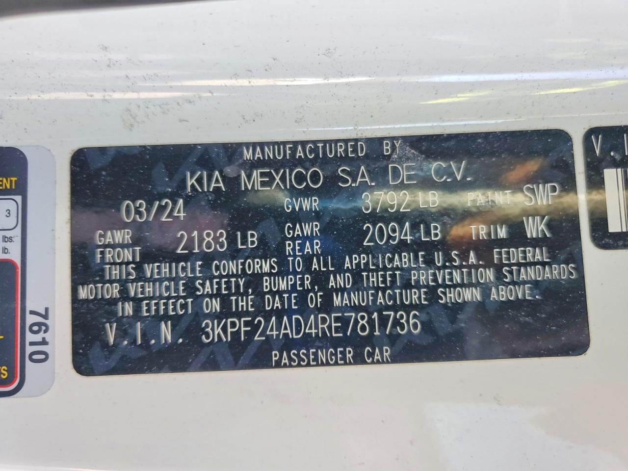 2024 KIA FORTE LXS photo 25