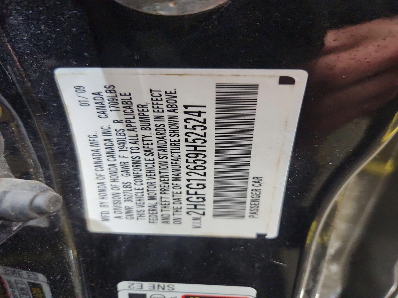 2009 HONDA CIVIC LX photo 12