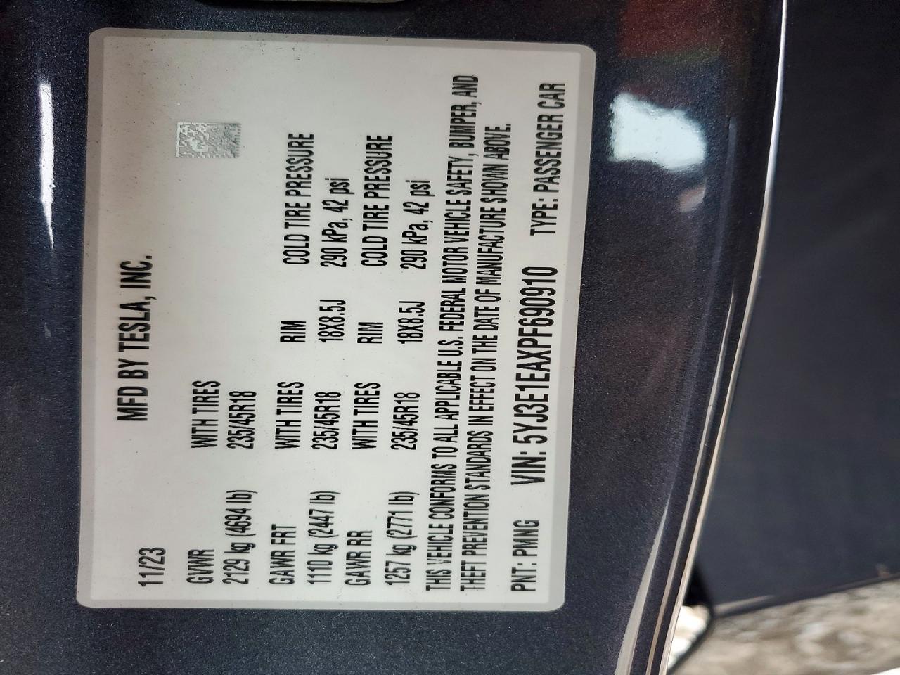 2023 TESLA MODEL 3 photo 34