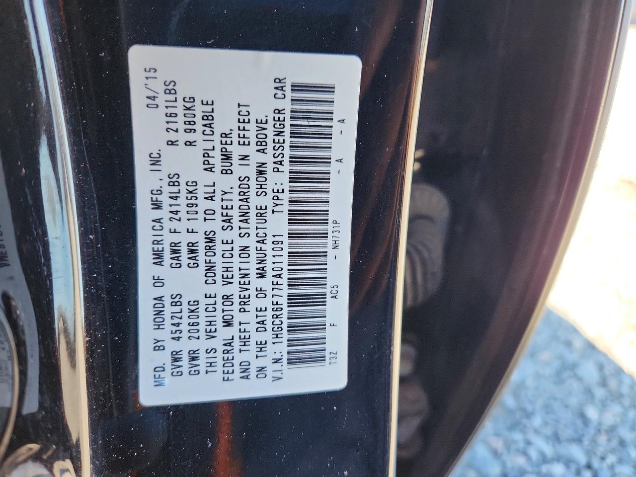 2015 HONDA ACCORD TOURING HYBRID photo 23