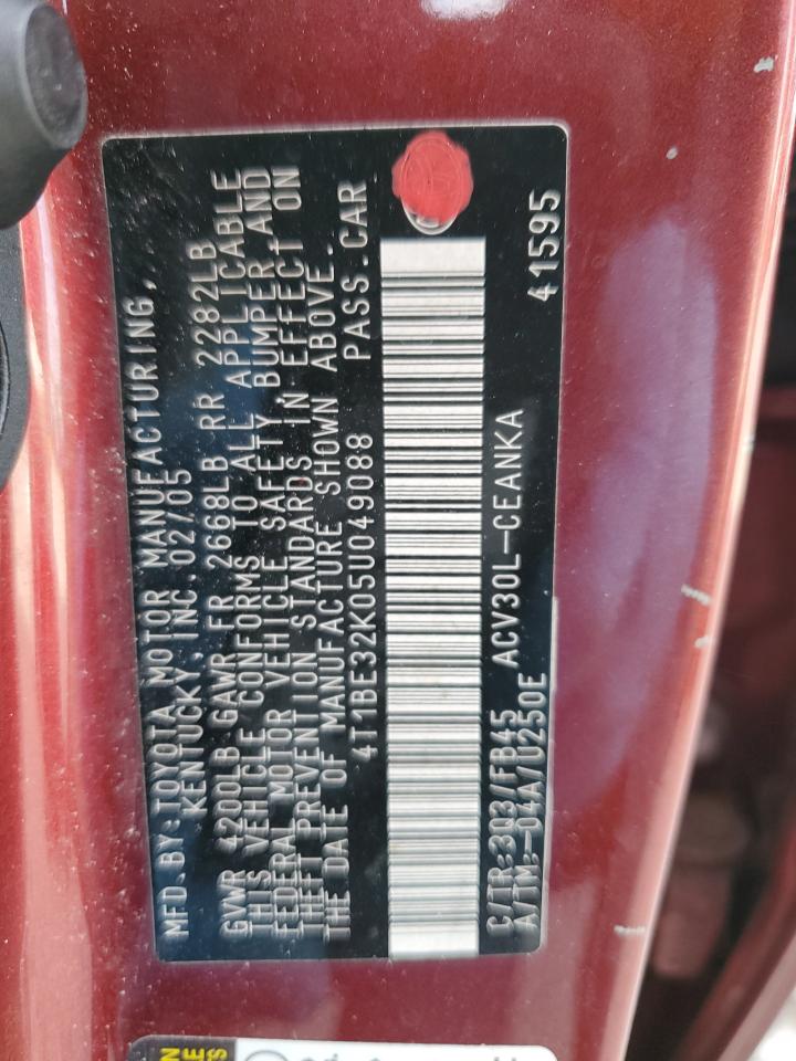 2005 TOYOTA CAMRY LE photo 23