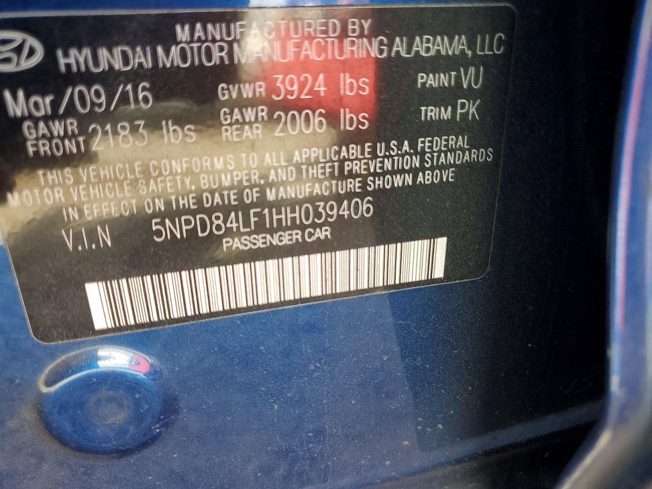 2017 HYUNDAI ELANTRA SE photo 45