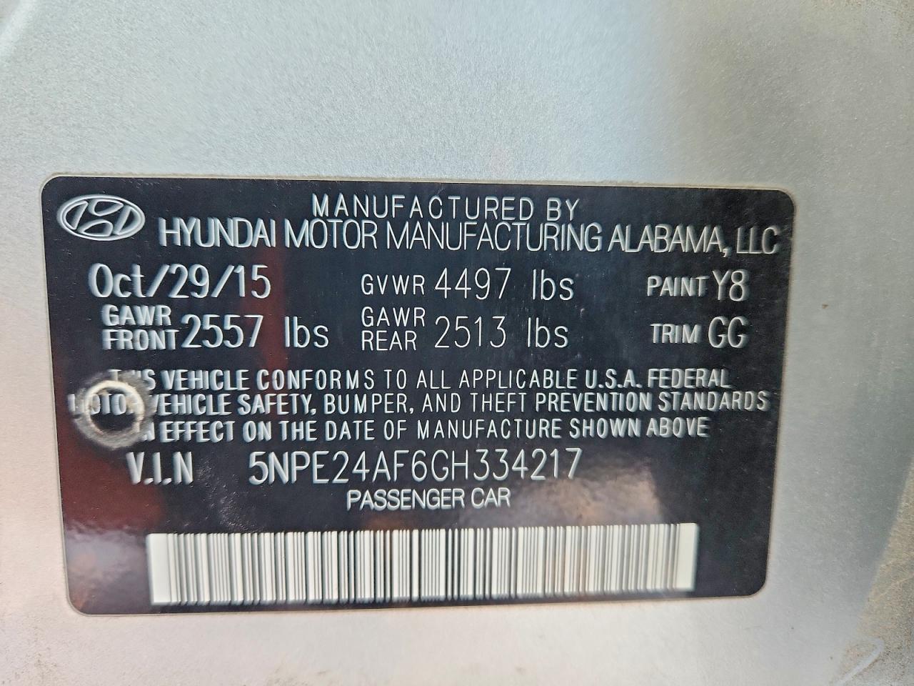 2016 HYUNDAI SONATA SE photo 37