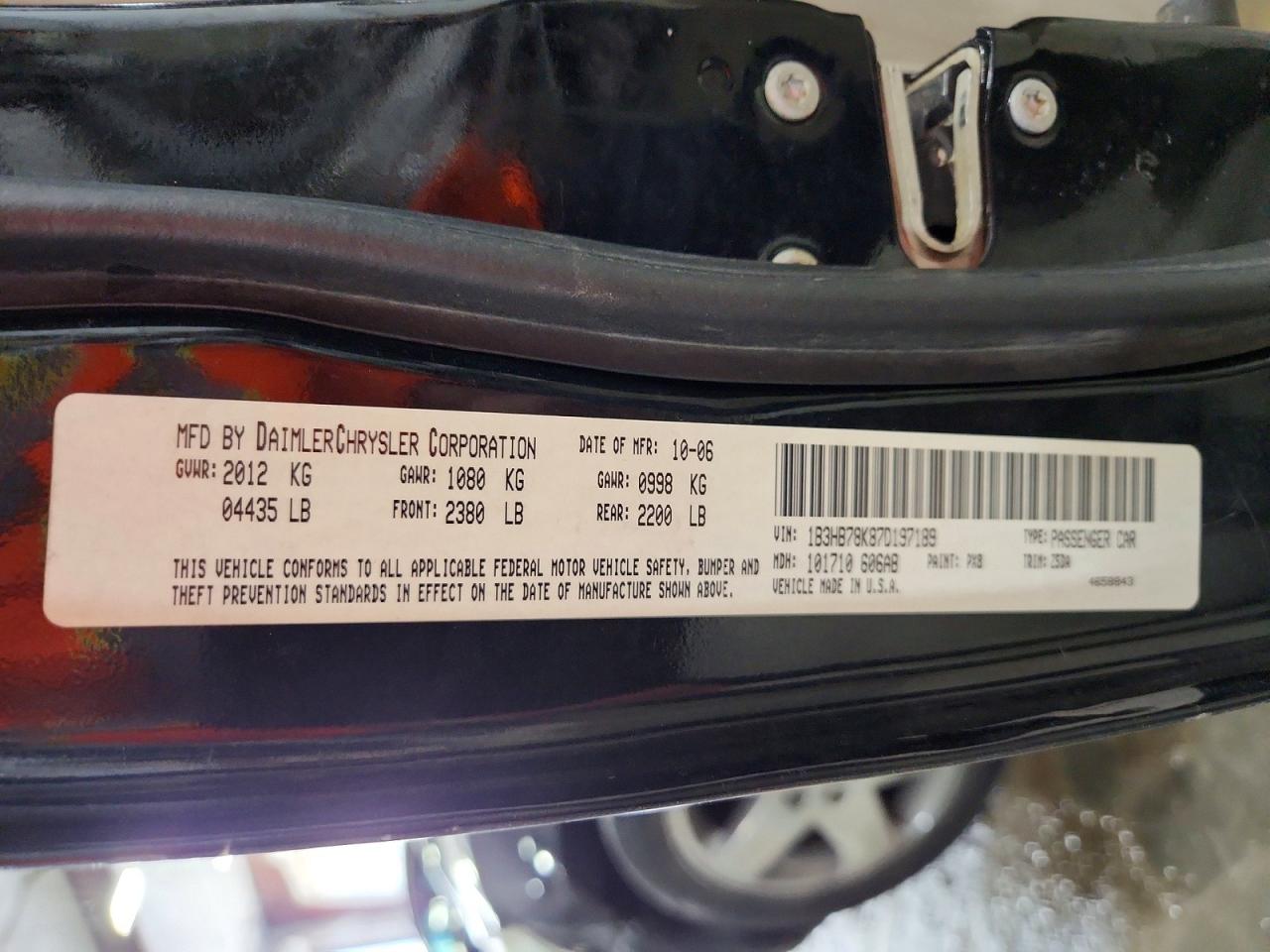 2007 DODGE CALIBER R photo 23