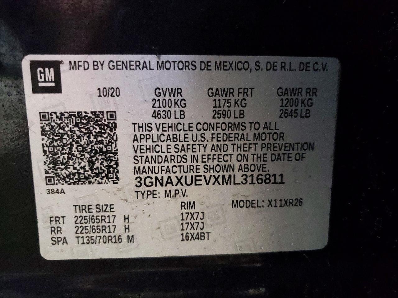 2021 CHEVROLET EQUINOX LT photo 25