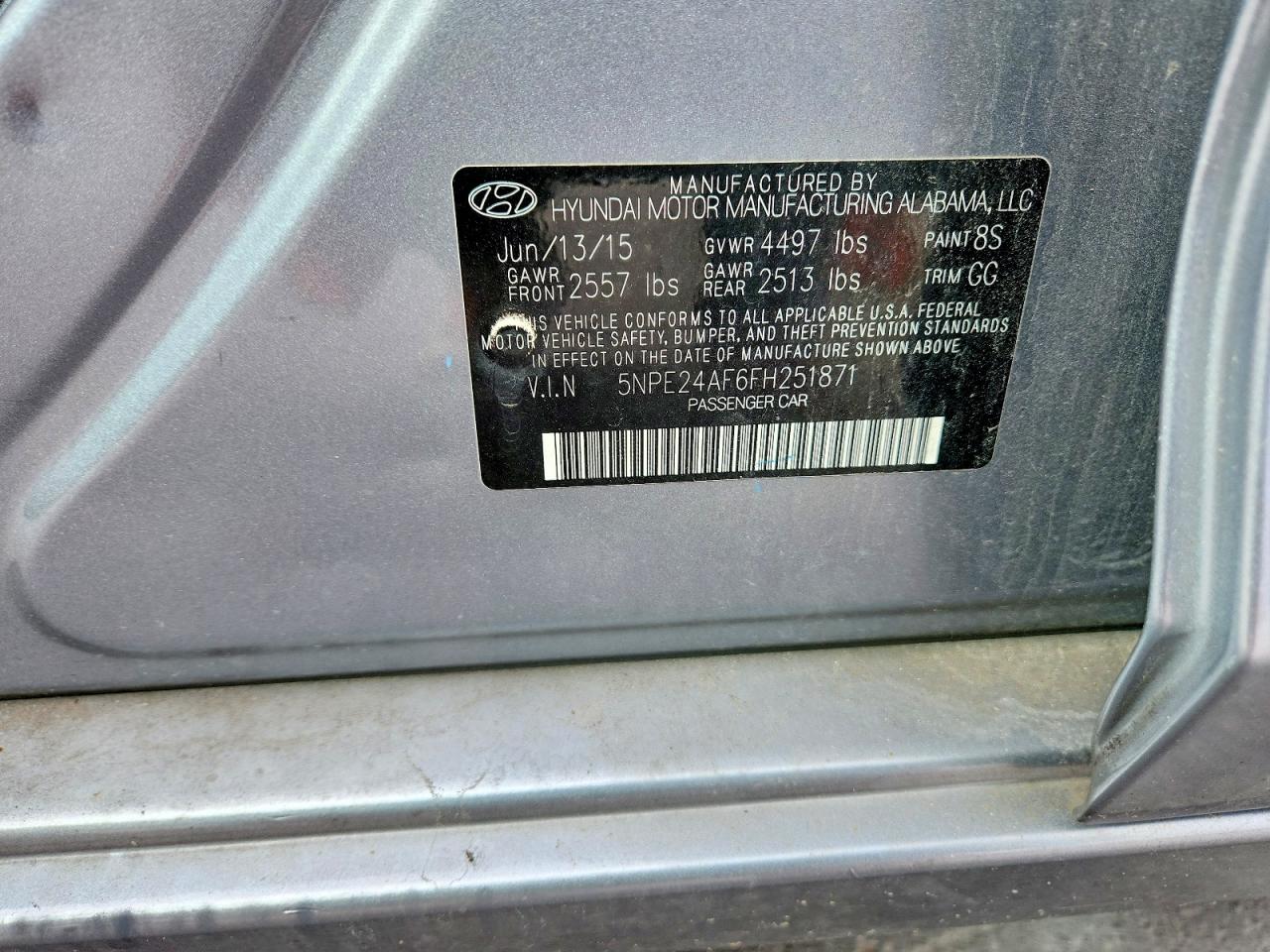 2015 HYUNDAI SONATA SE photo 12