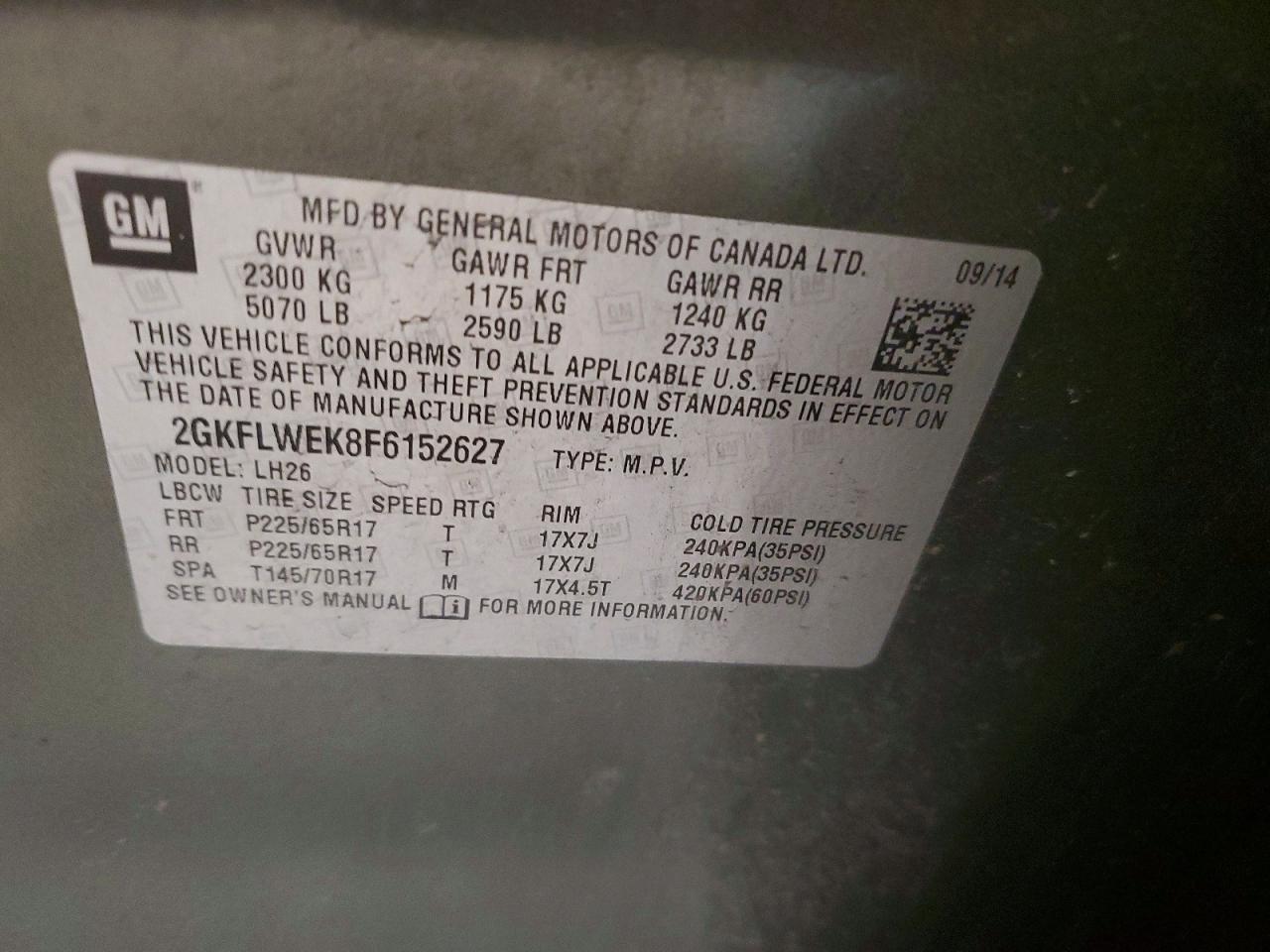 2015 GMC TERRAIN SLE photo 13