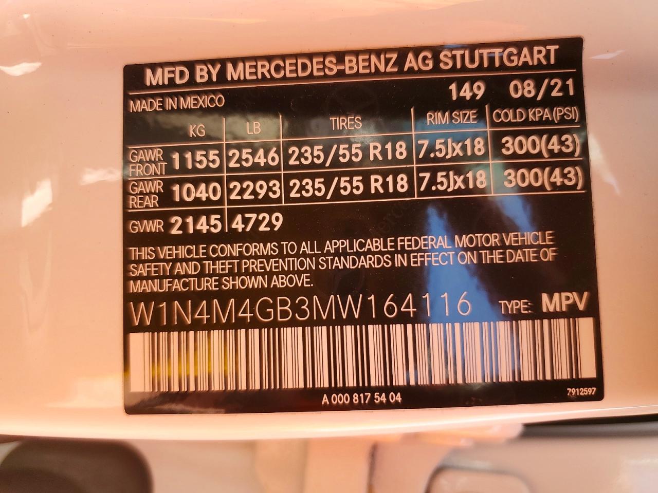 2021 MERCEDES-BENZ GLB 250 photo 25