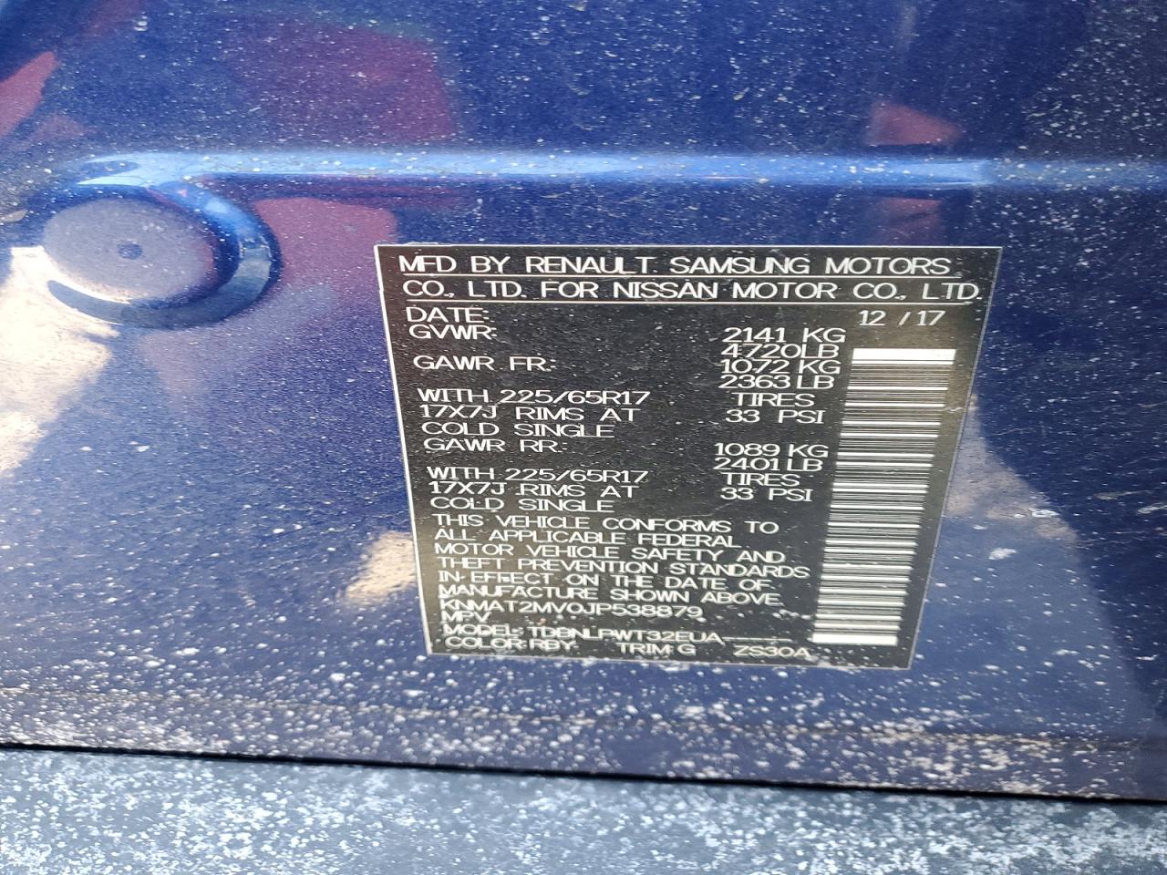 2018 NISSAN ROGUE S photo 27