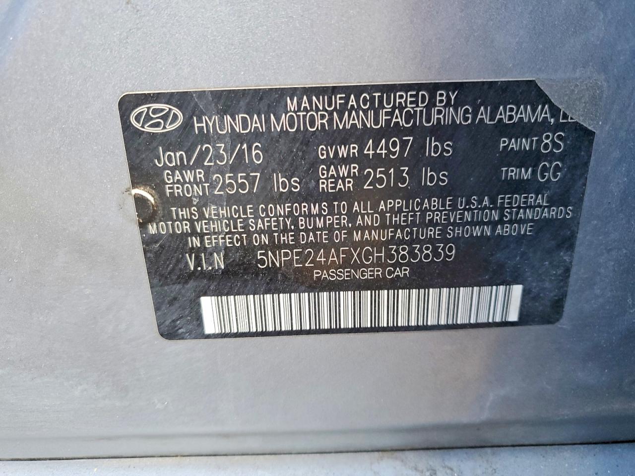 2016 HYUNDAI SONATA SE photo 12