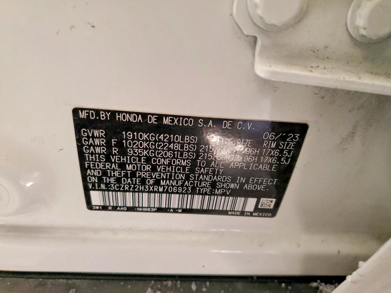 2024 HONDA HR-V LX photo 14