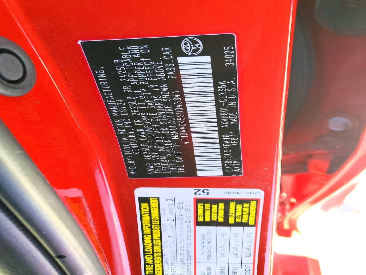 2025 TOYOTA CAMRY XSE photo 12
