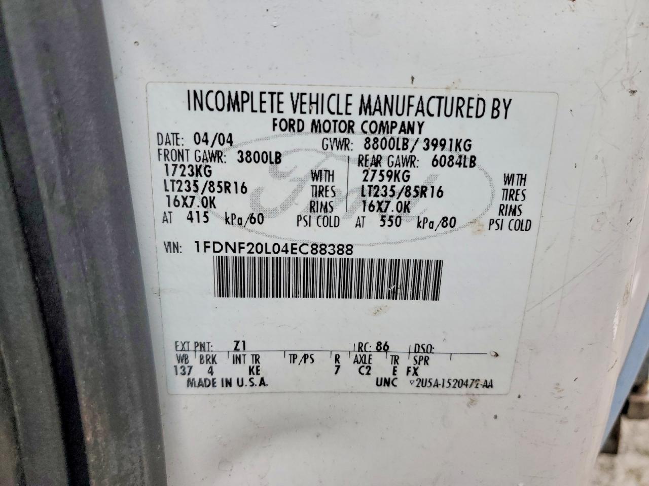 2004 FORD F250 SUPER DUTY UTILITY / SERVICE TRUCK photo 23