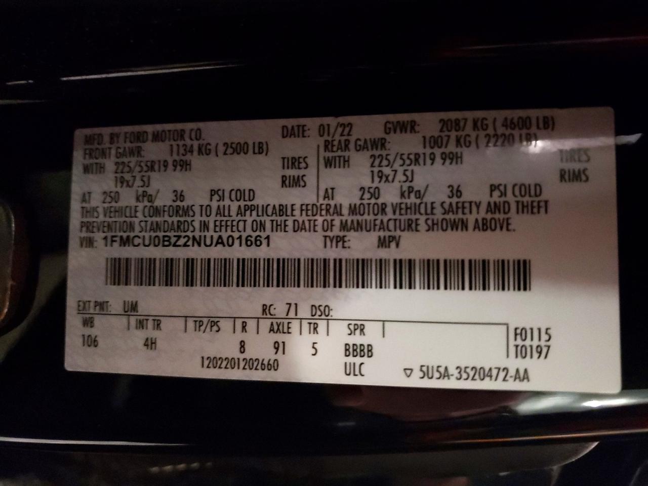 2022 FORD ESCAPE SE photo 49