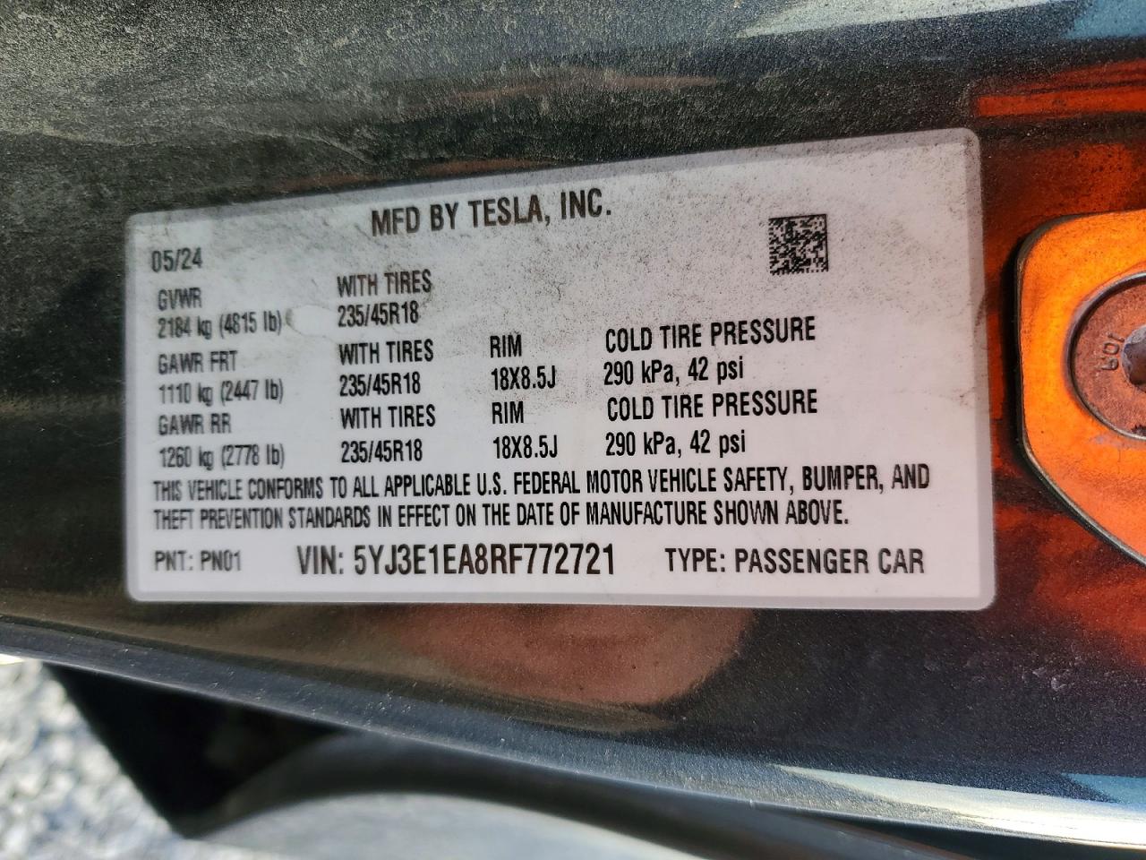 2024 TESLA MODEL 3 photo 12