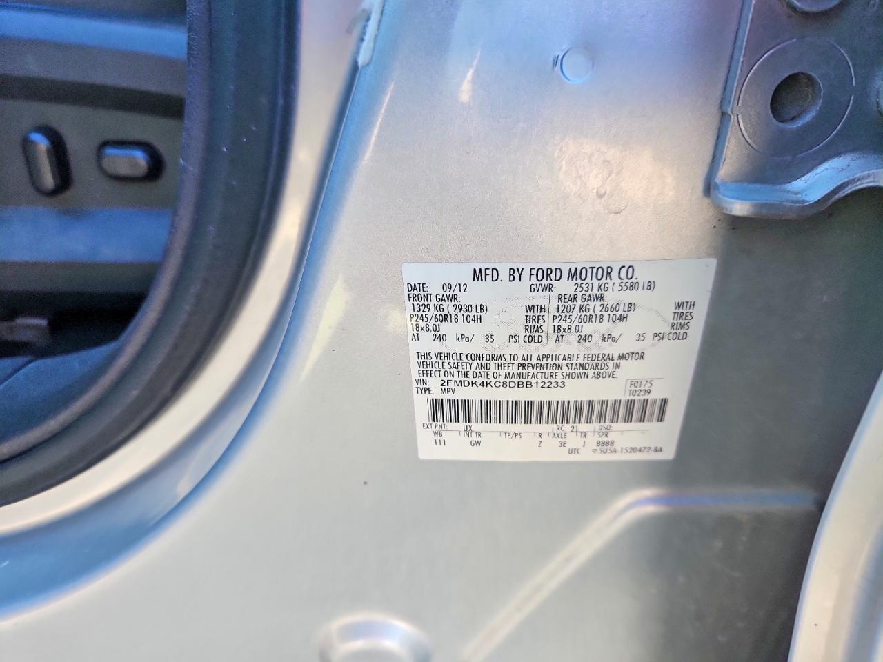 2013 FORD EDGE LIMITED photo 34