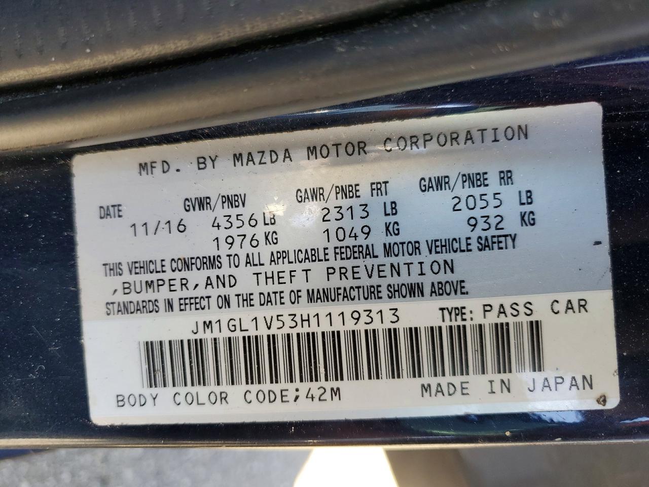 2017 MAZDA 6 TOURING photo 37